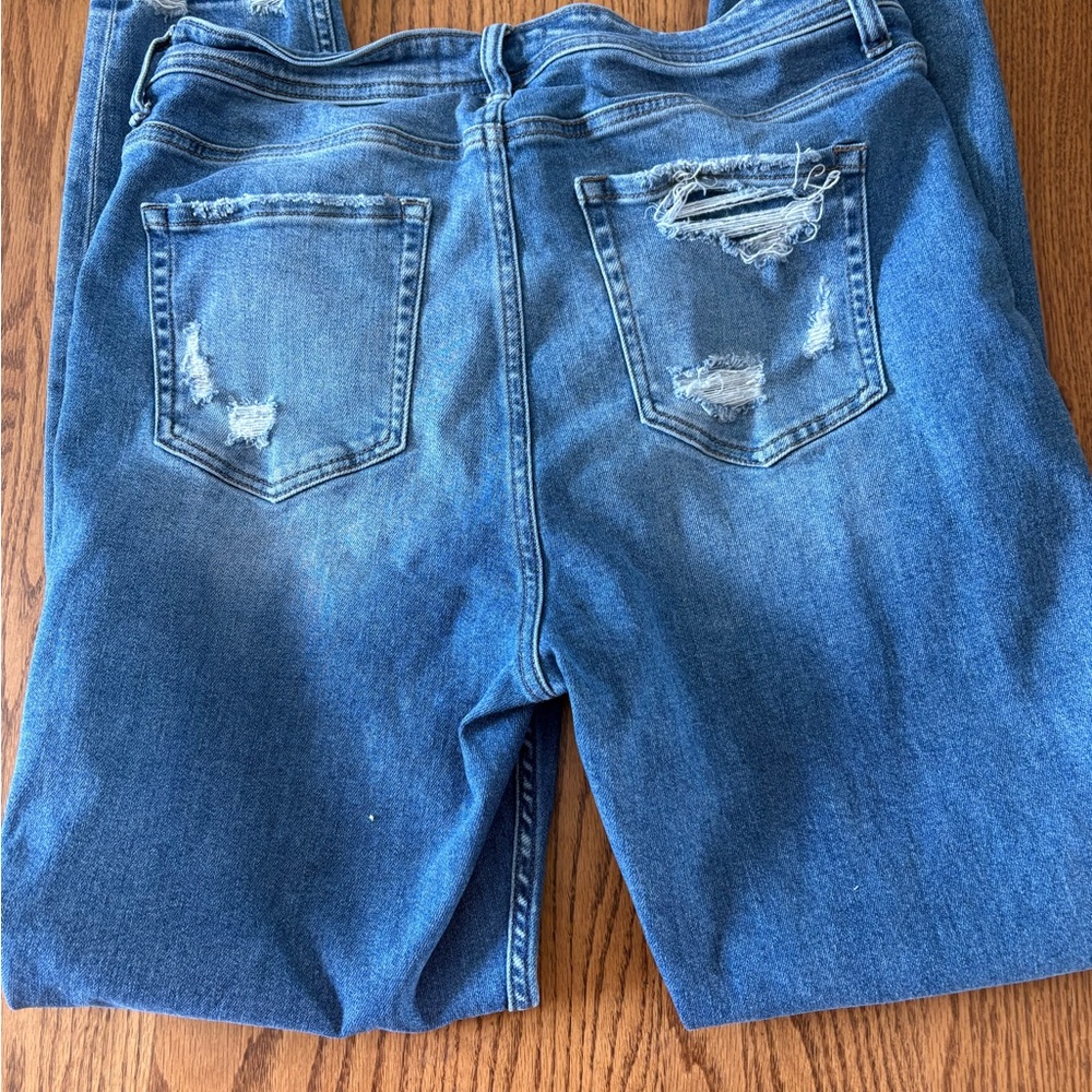 Flying Monkey Light Blue distressed Denim Jeans